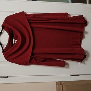 Soft Surroundings Tunic 1X Beautiful Dark Red Ruby